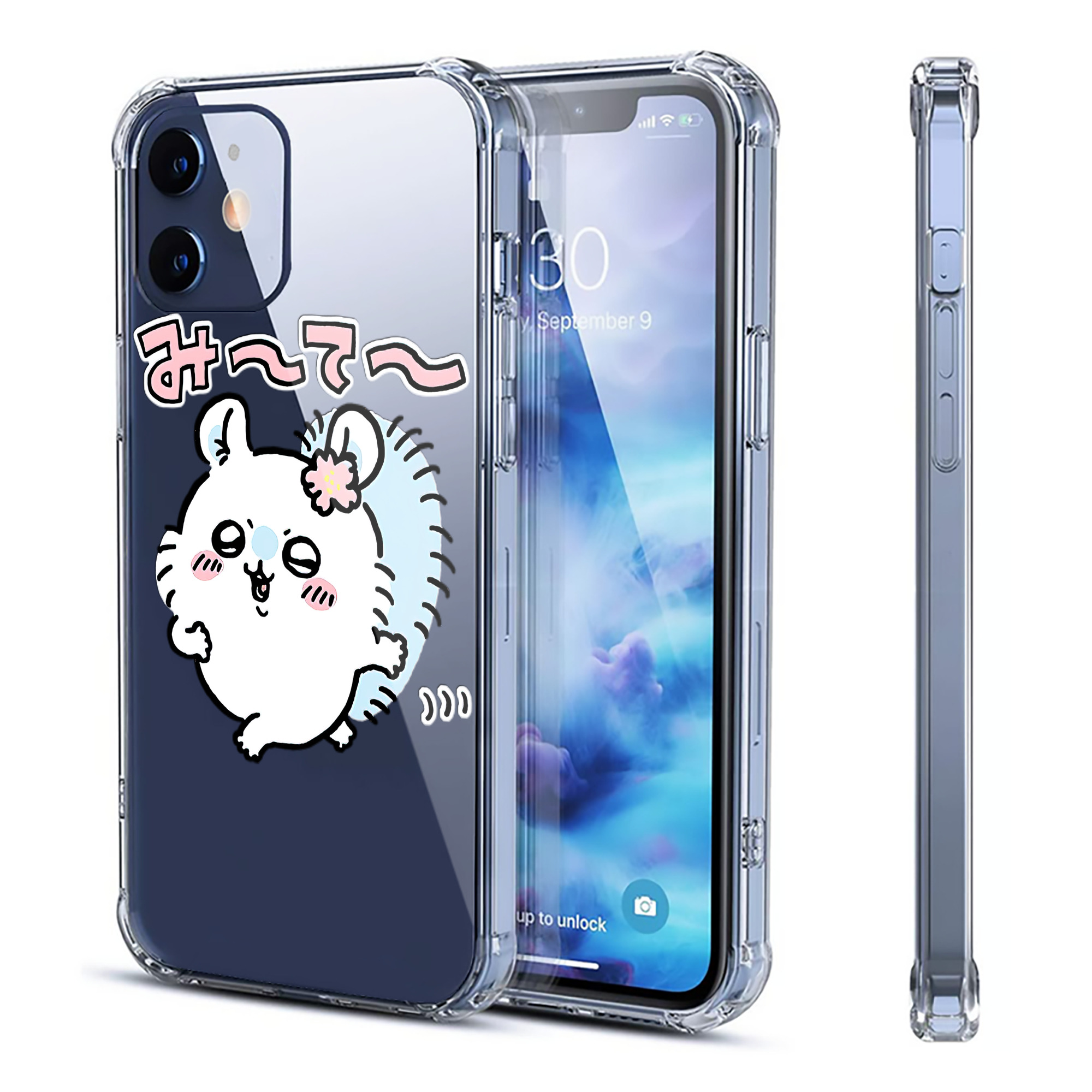 （画像用） ちいかわ モモンガ Chii-kawa Momonga 【iPhone 12シリーズ対応】透明スマホケース（クリアソフトケース）
